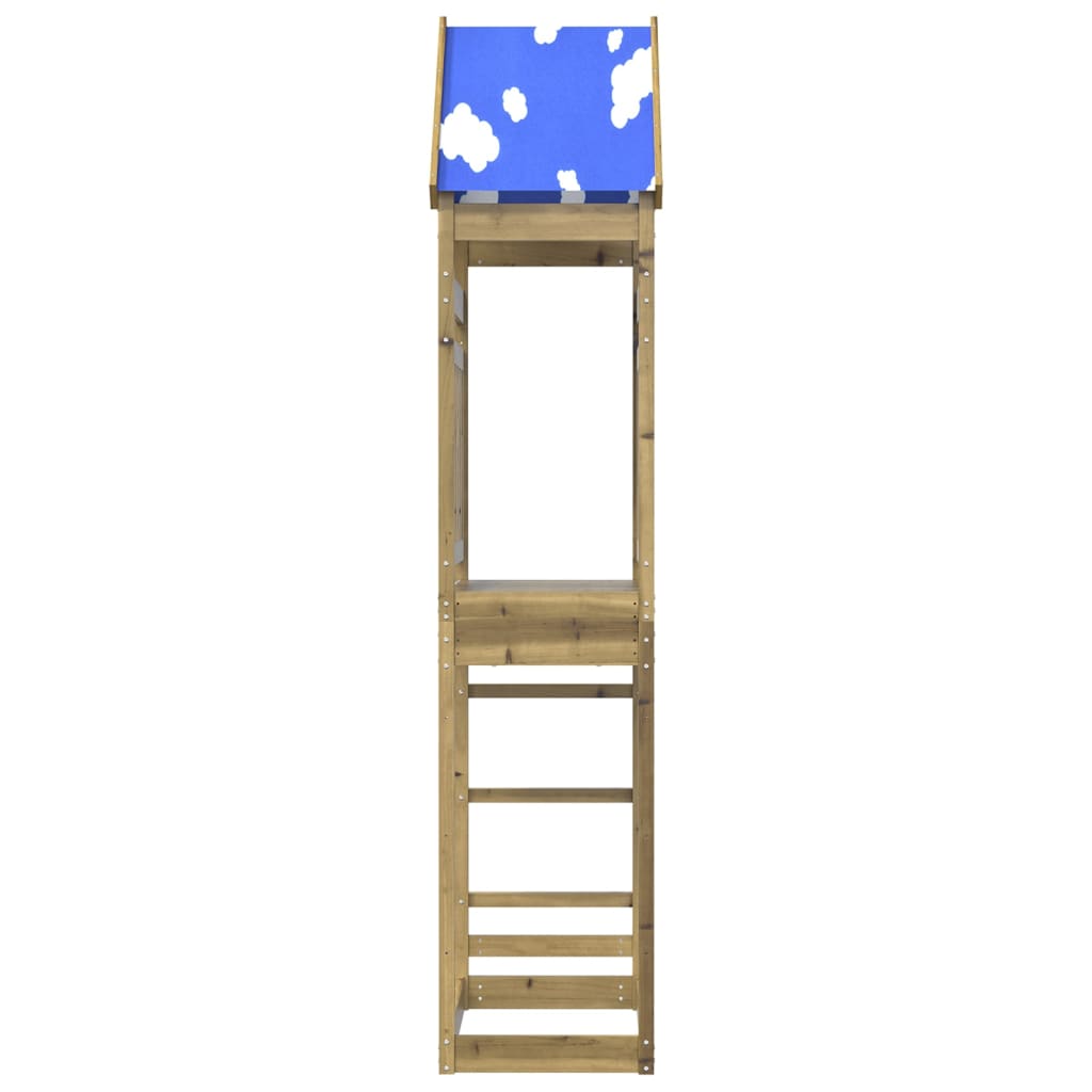 VidaXL Speeltoren 85x52,5x265 cm geïmpregneerd groenenhout
