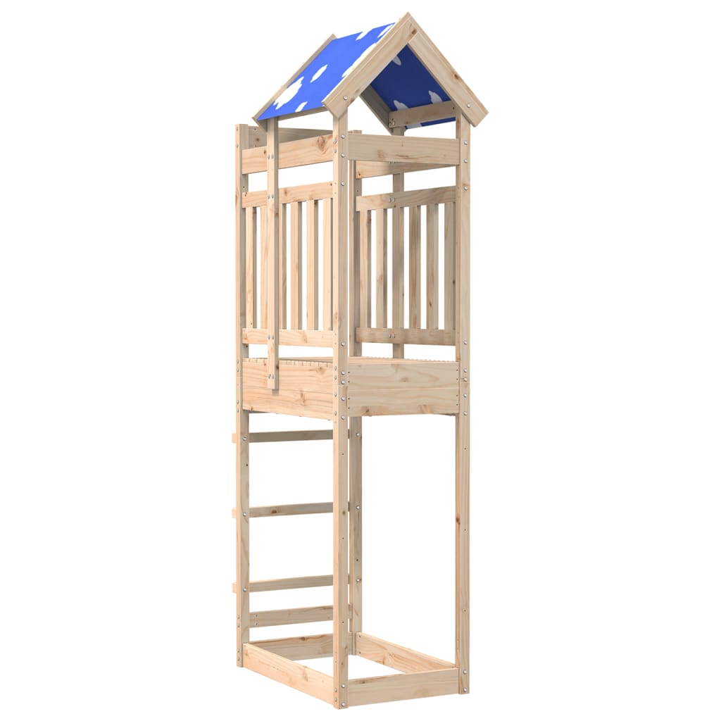 VidaXL Speeltoren 85x52,5x239 cm massief groenhout