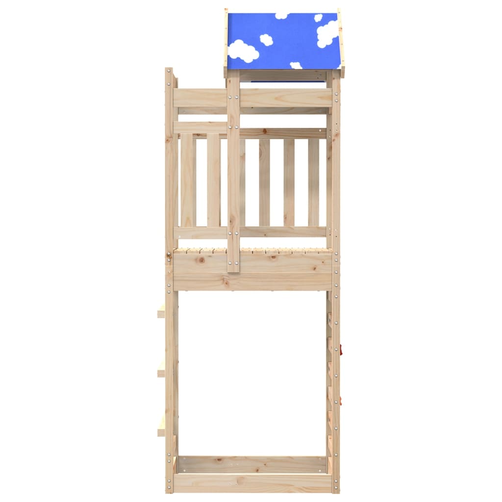 VidaXL Speeltoren met rotswand 85x52,5x239 cm massief groenhout