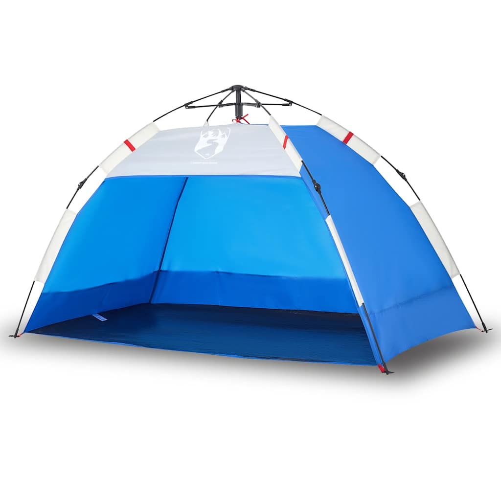Vidaxl strandtent 2-persoons waterdichte snelontgrendeling azuurblauw