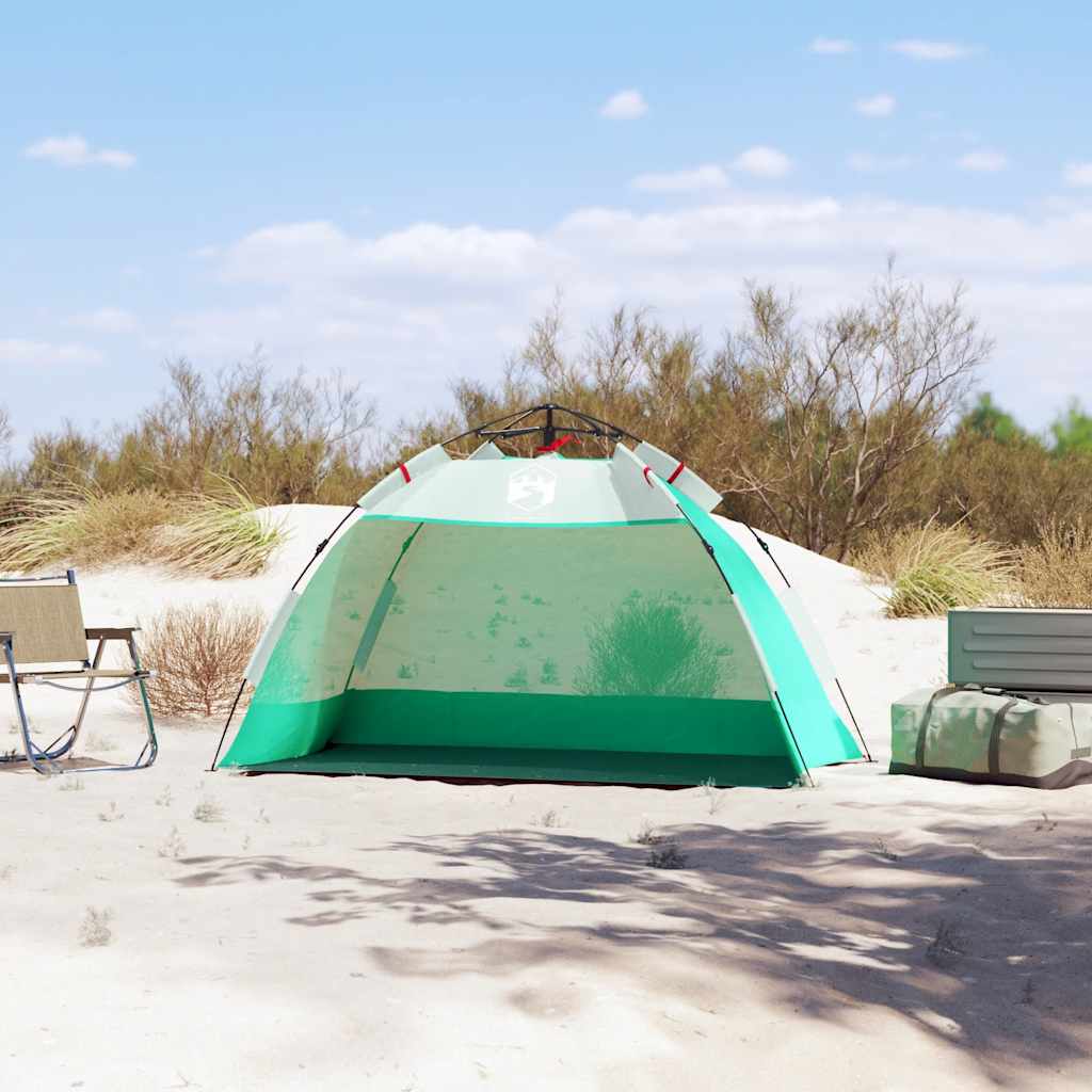 Vidaxl strandtent 2-persoons waterdichte snelontgrendeling zeegroen