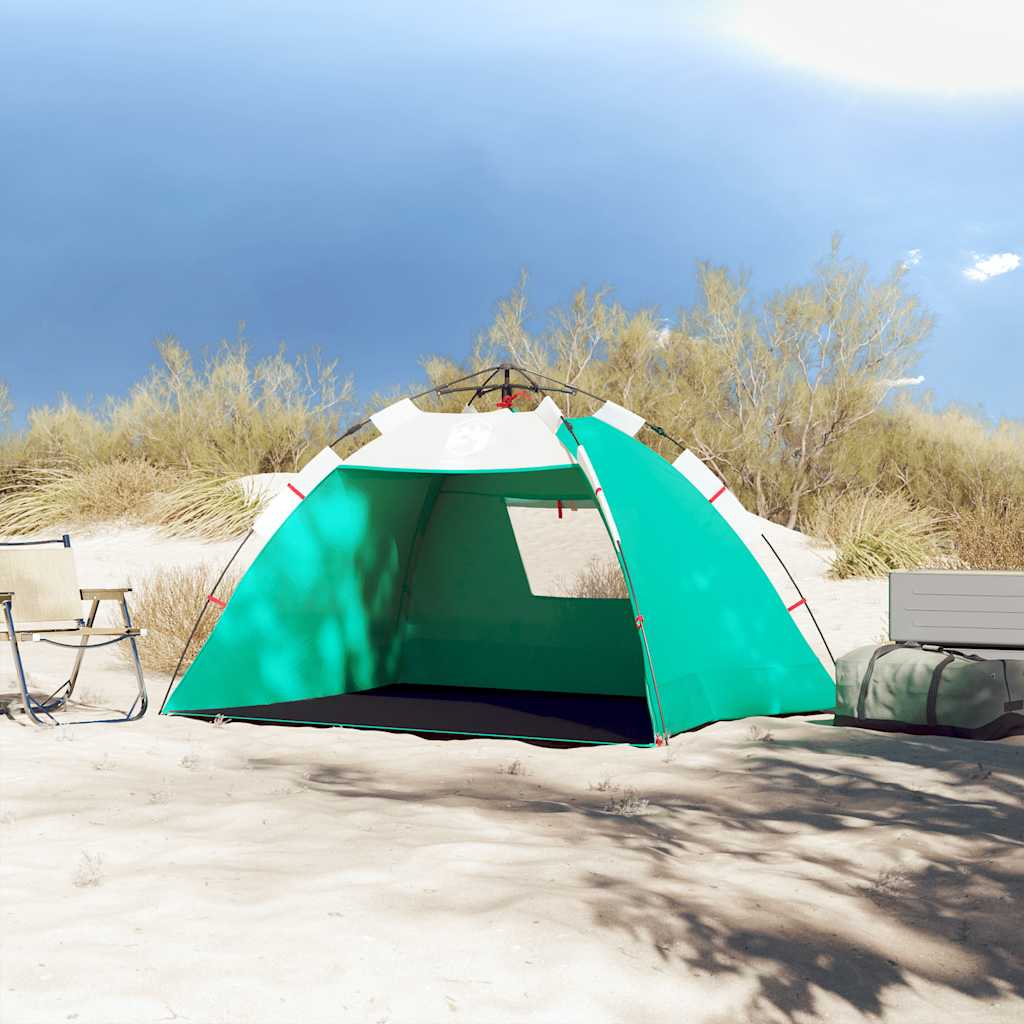 Vidaxl strandtent 2-persoons waterdichte snelontgrendeling zeegroen