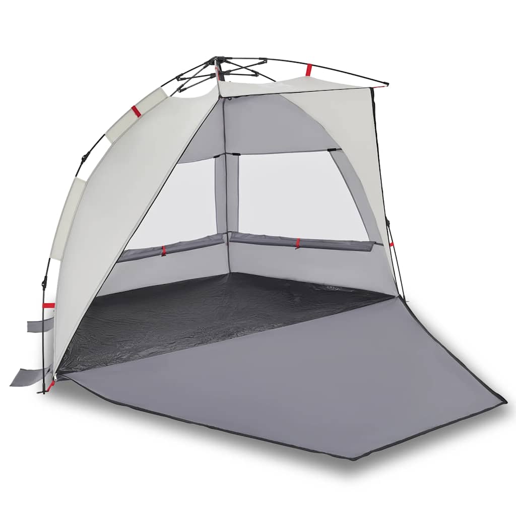 Vidaxl strandtent 2-persoons waterdichte snelontgrendeling grijs