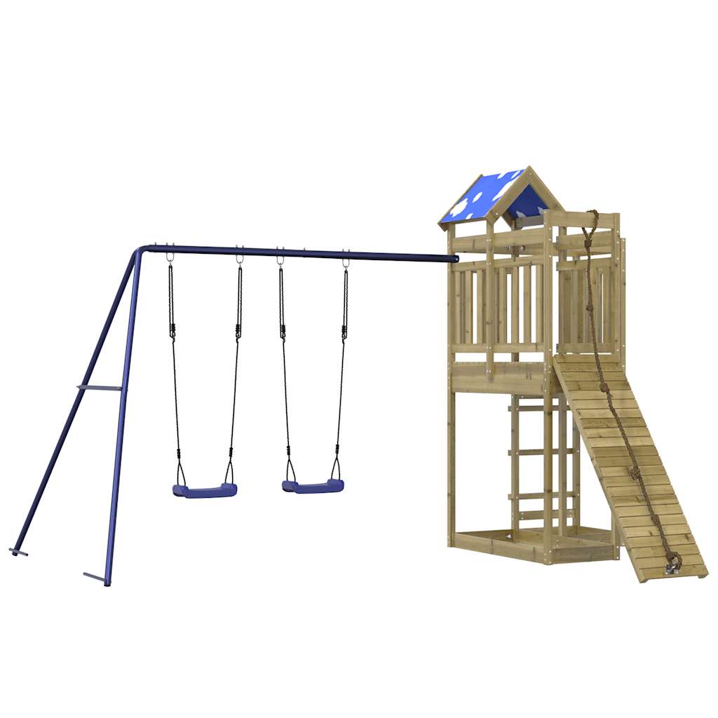 VidaXL Speelhuis geïmpregneerd groenenhout