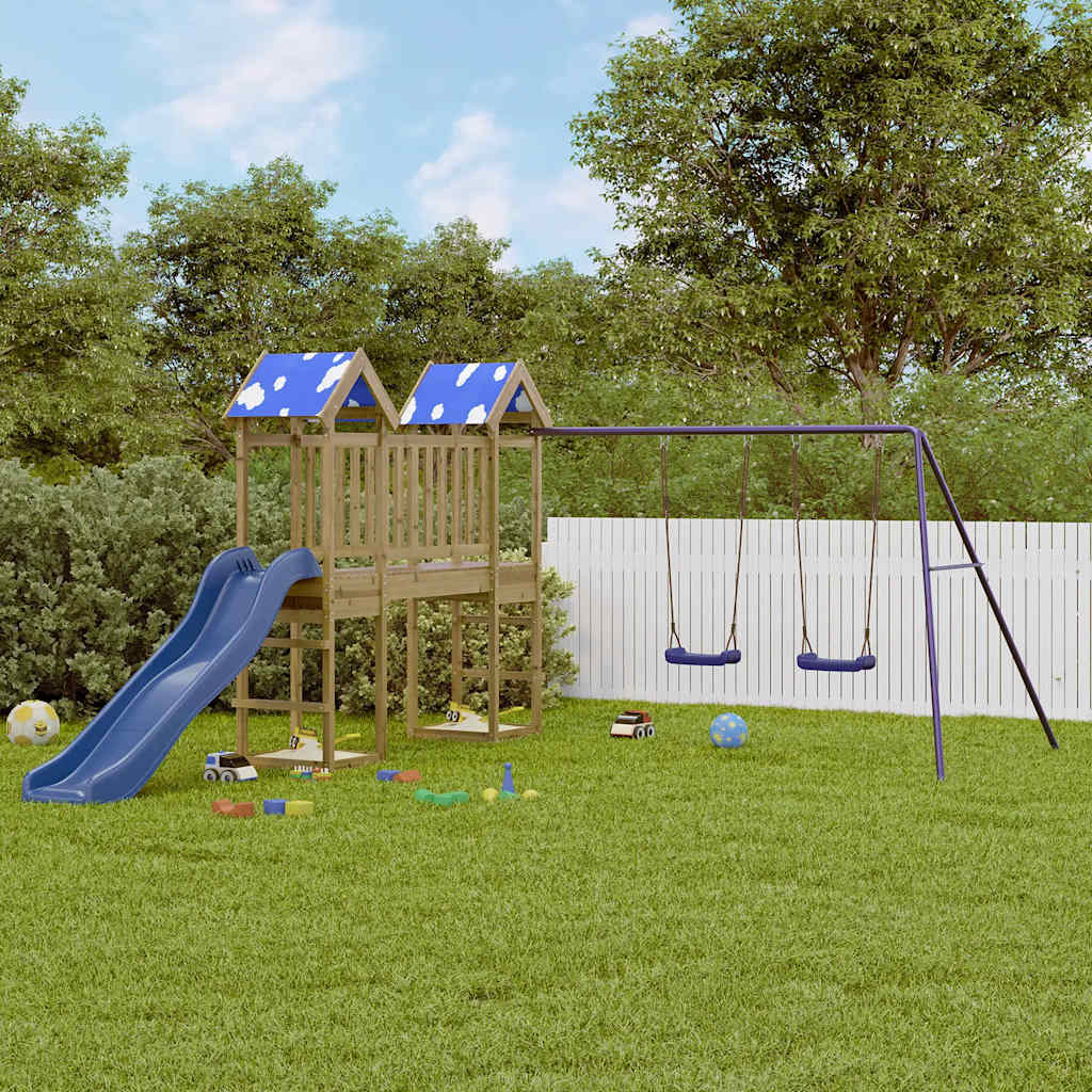 VidaXL Speelhuis geïmpregneerd groenenhout