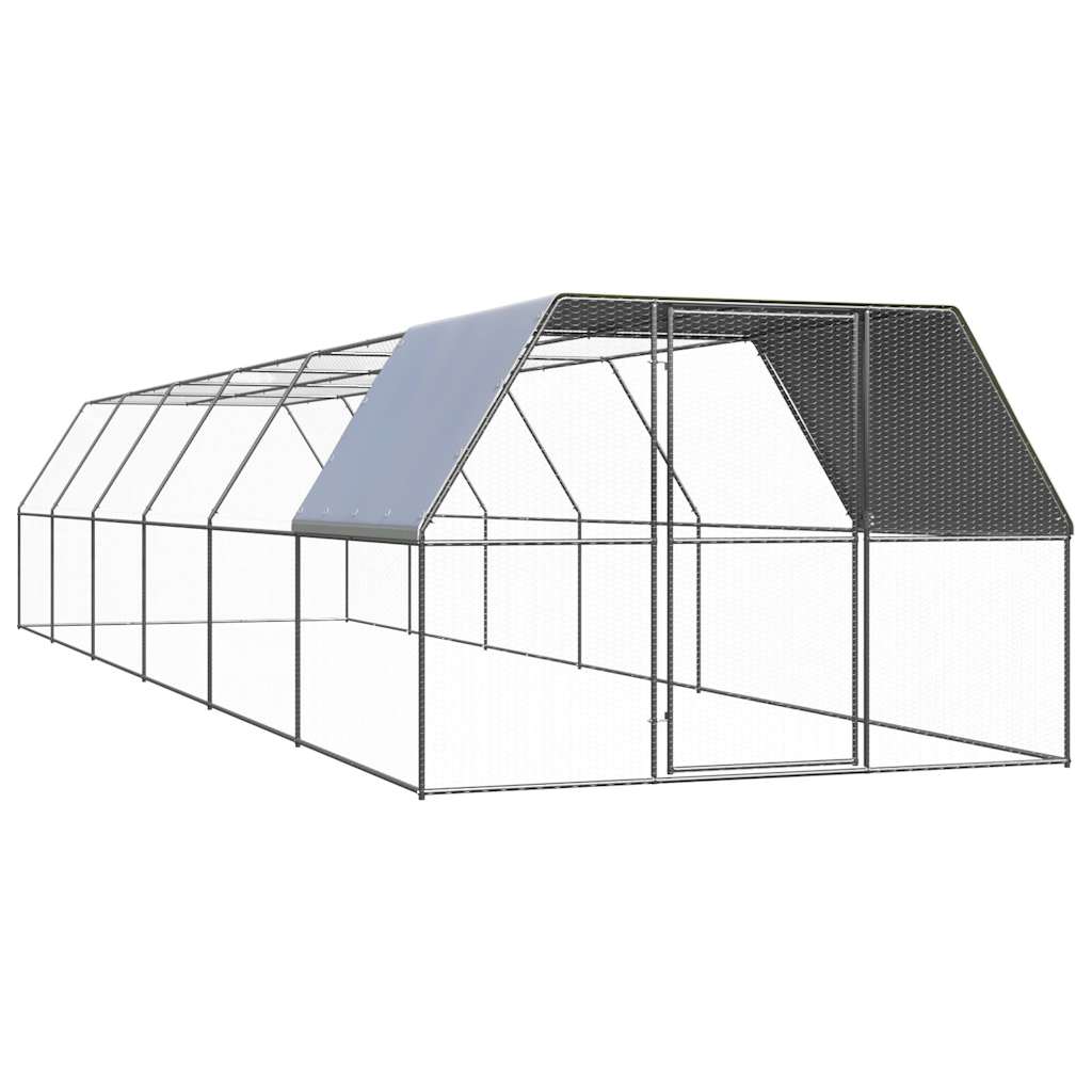 VidaXL Kippenhok 3x12x2m gegalvaniseerd staal