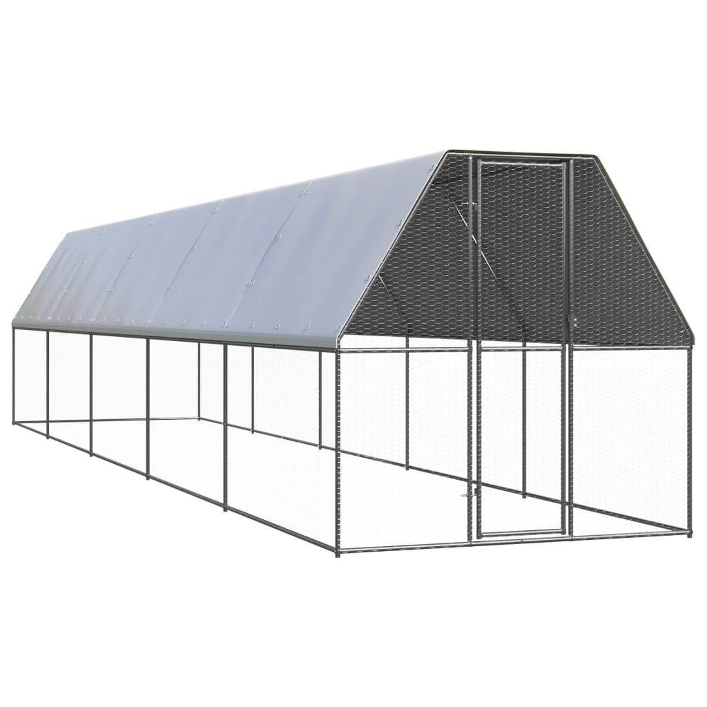 VidaXL Kippenhok 2x10x2m gegalvaniseerd staal