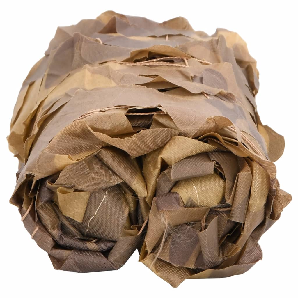 Vidaxl camouflagenet met opbergzak 816x520 cm zandkleurig