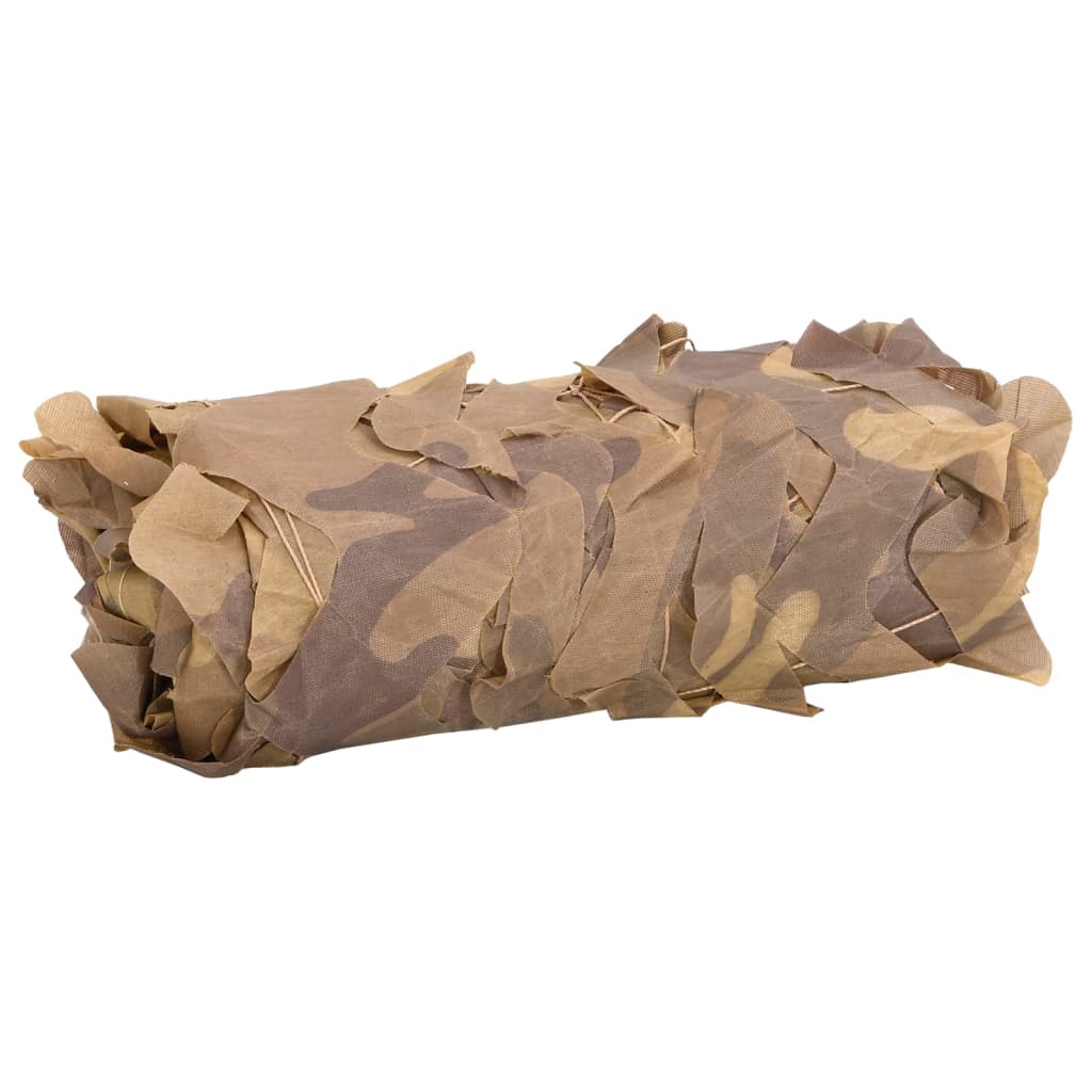 Vidaxl camouflagenet met opbergzak 833x609 cm zandkleurig