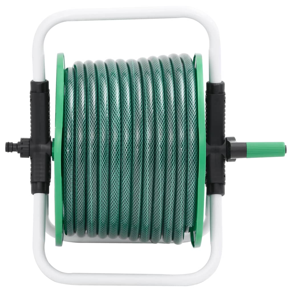 Vidaxl slanghaspel met 30 m slang vrijstaand pvc groen