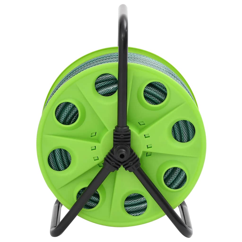 Vidaxl slanghaspel met slangkoppelset 0,5 30 m vrijstaand pvc groen