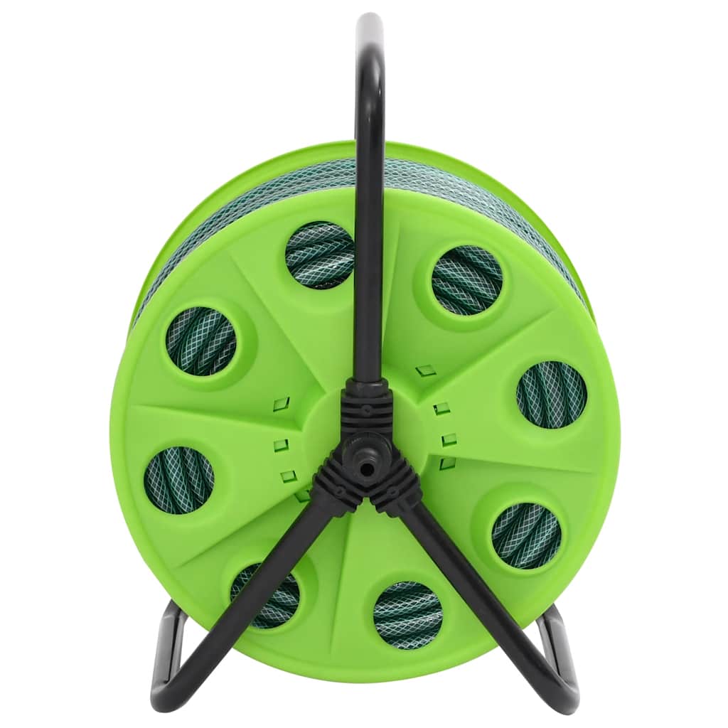 Vidaxl slanghaspel met slangkoppelset 0,5 50 m vrijstaand pvc groen