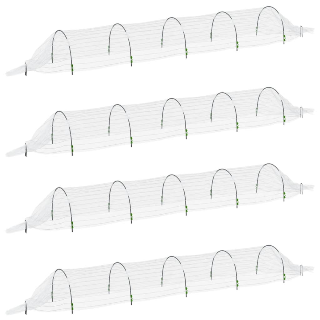 Vidaxl kweektunnels 4 st 1,5x5 m glasvezel en polypropeen