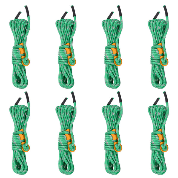 Vidaxl tentscheerlijnen met spanners 8 st reflecterend 4 m 4 mm