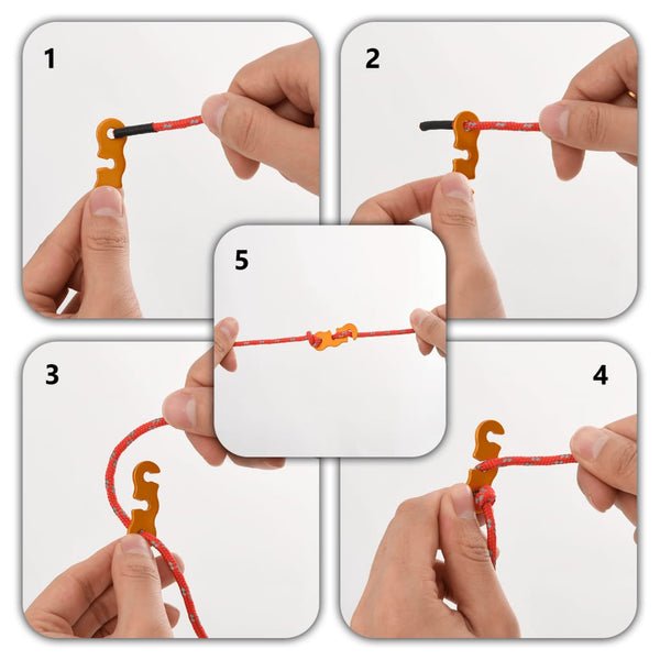 Vidaxl tentscheerlijnen met spanners 8 st reflecterend 4 m 4 mm