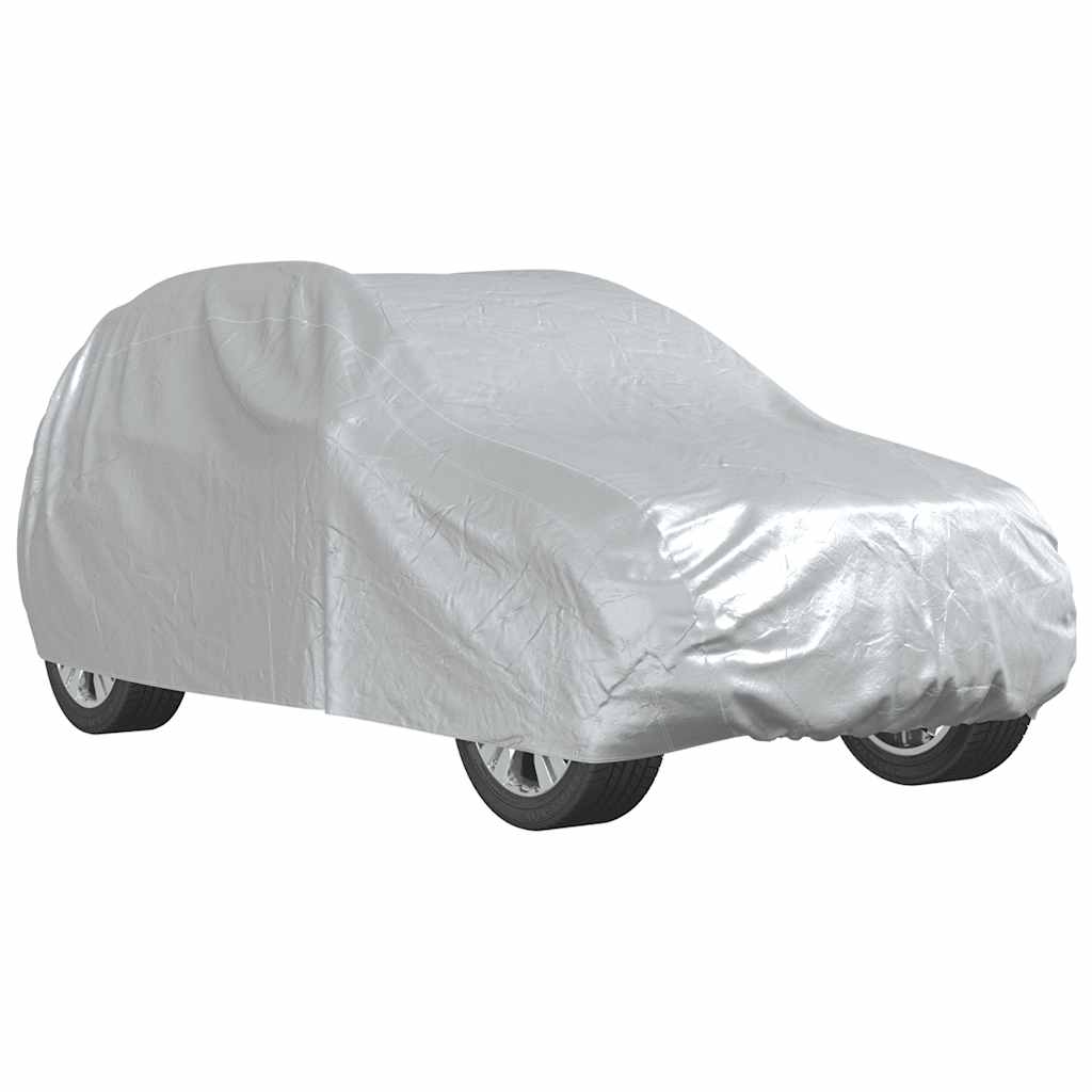 Vidaxl autohoes voor suv met gespriemen m volledig zilverkleurig