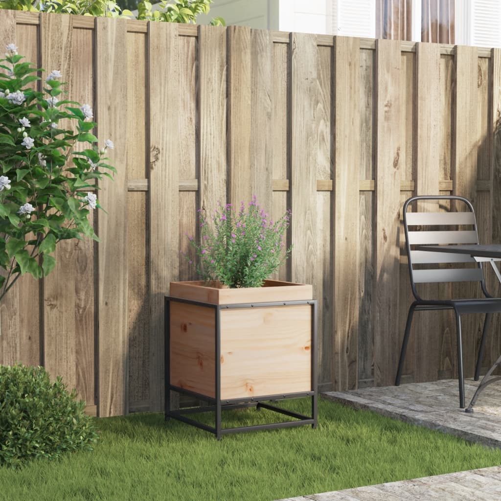 Vidaxl plantenbak 40x40x50 cm massief groenhout