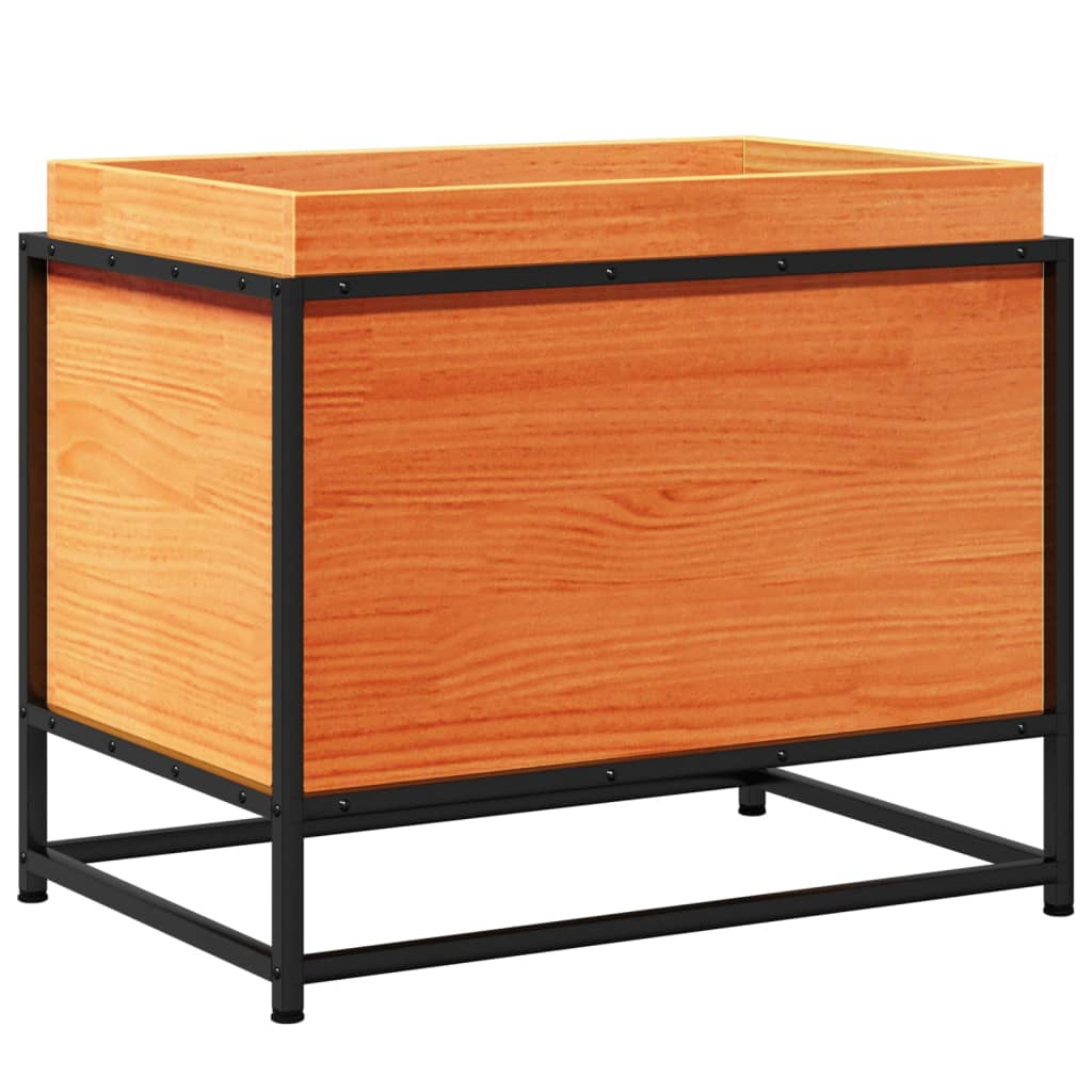 Vidaxl plantenbak 60x40x50 cm massief groenenhout wasbruin