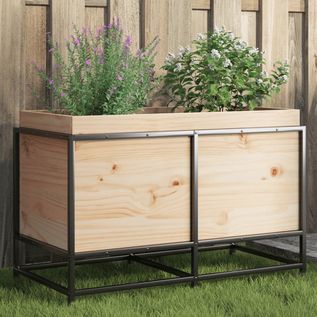 Vidaxl plantenbak 80x40x50 cm massief groenhout