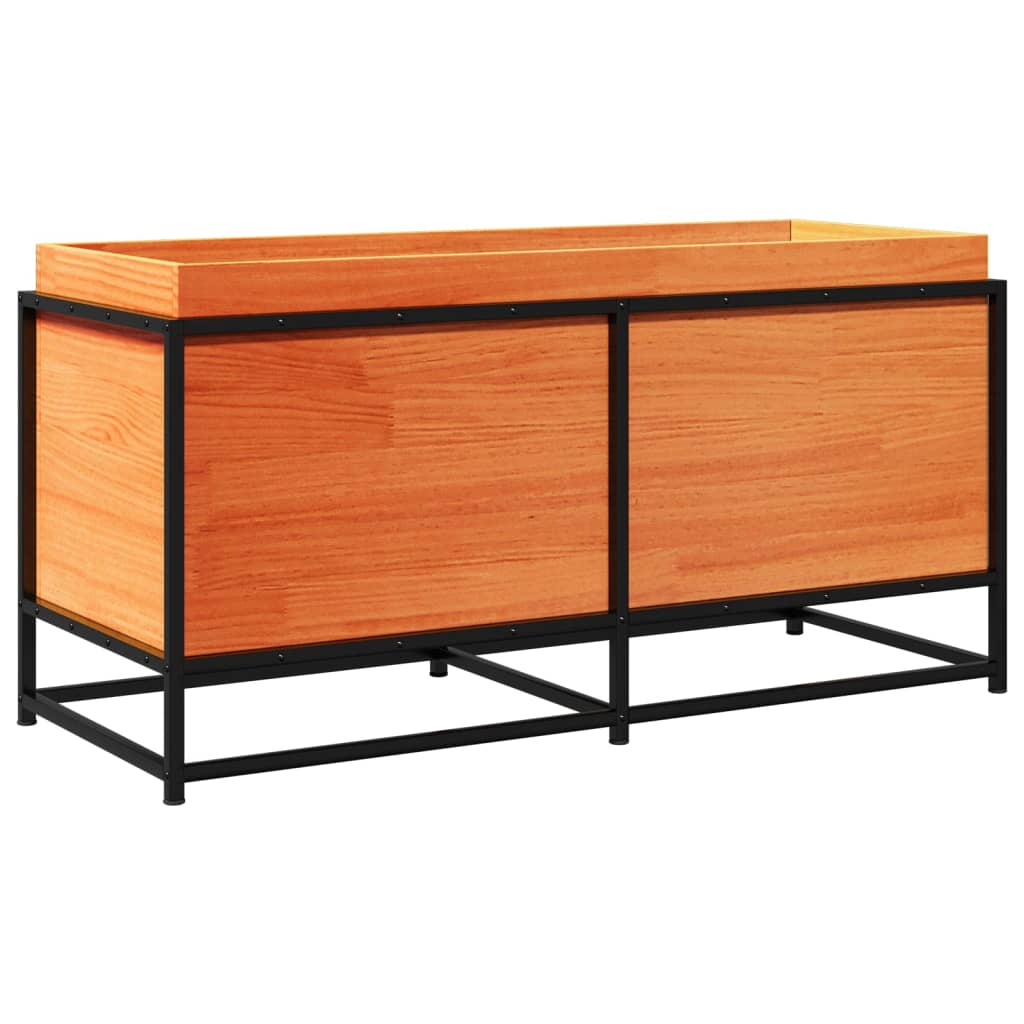 Vidaxl plantenbak 100x40x50 cm massief groenenhout wasbruin