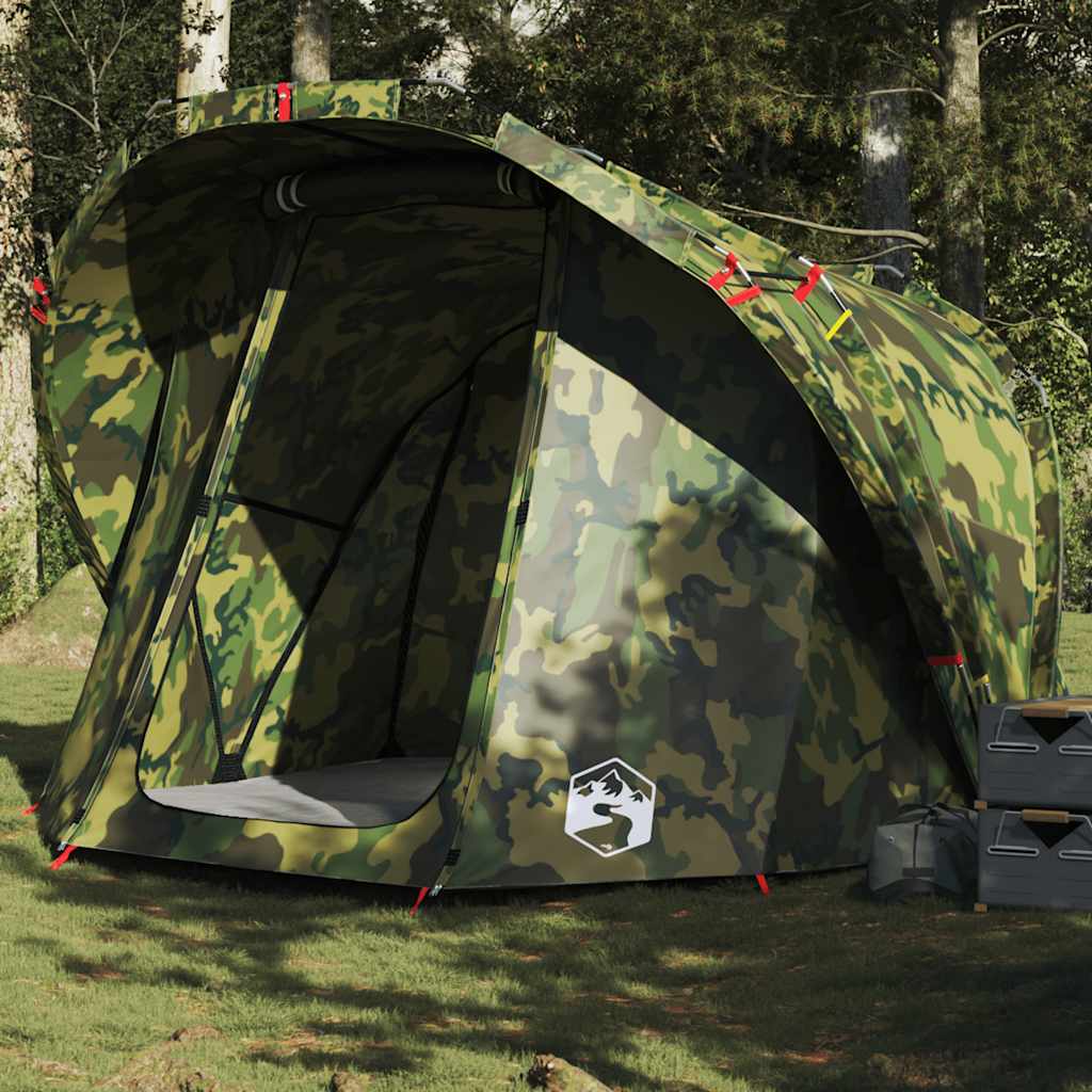 Vidaxl vistent 4-persoons waterdichte camouflage