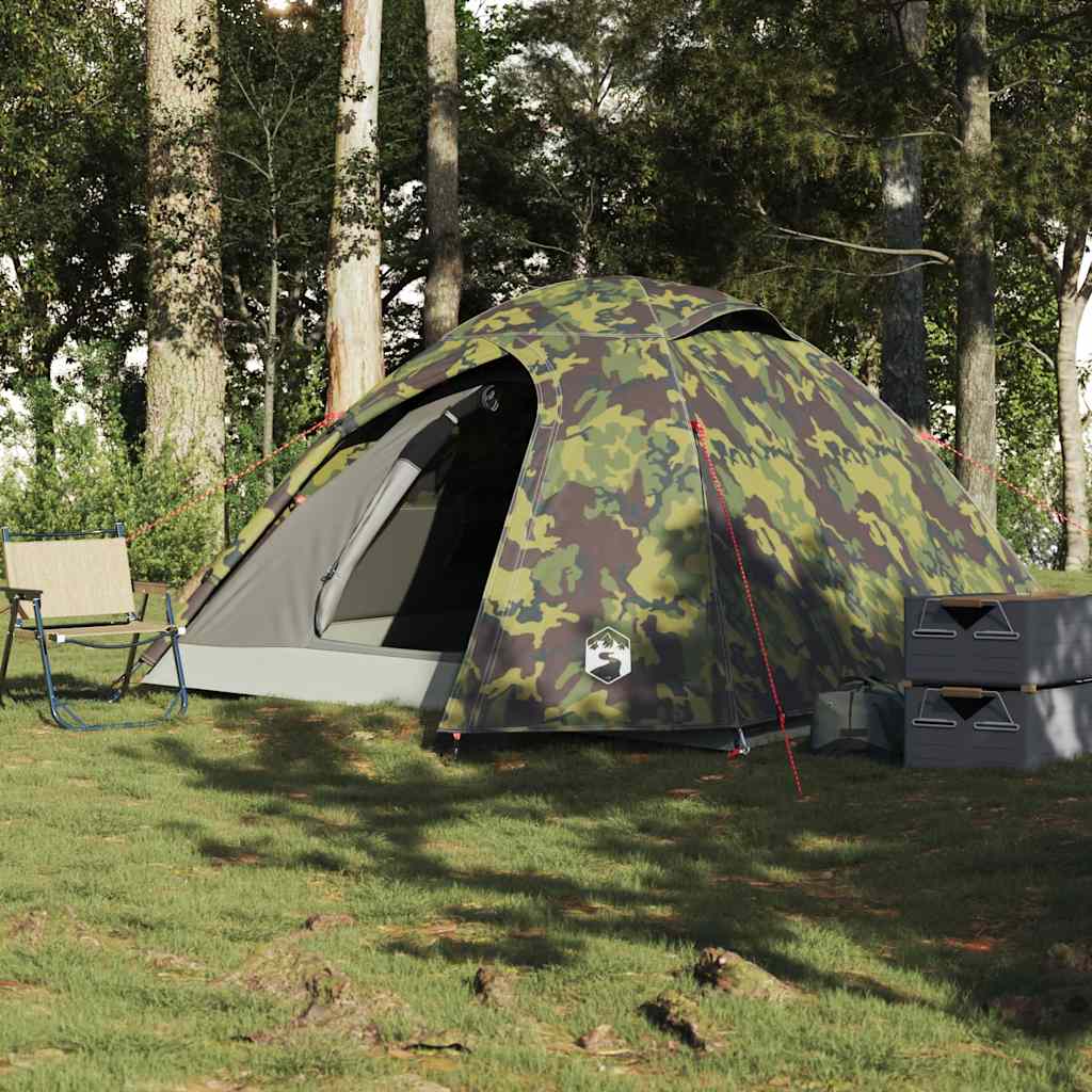 Vidaxl koepeltent 3-persoons waterdichte camouflage