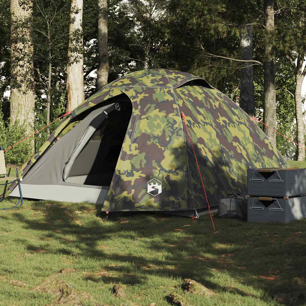 Vidaxl koepeltent 3-persoons waterdichte camouflage