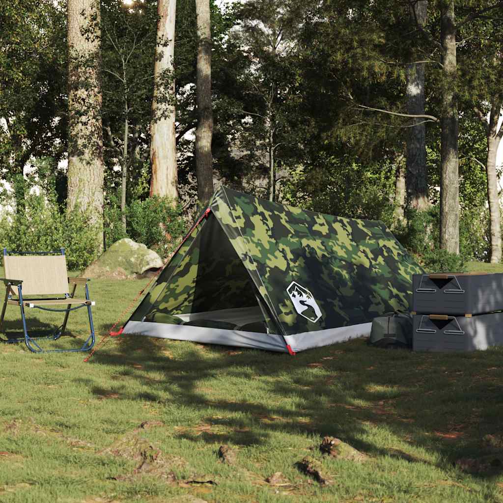 Vidaxl tent 2-persoons waterdichte camouflage