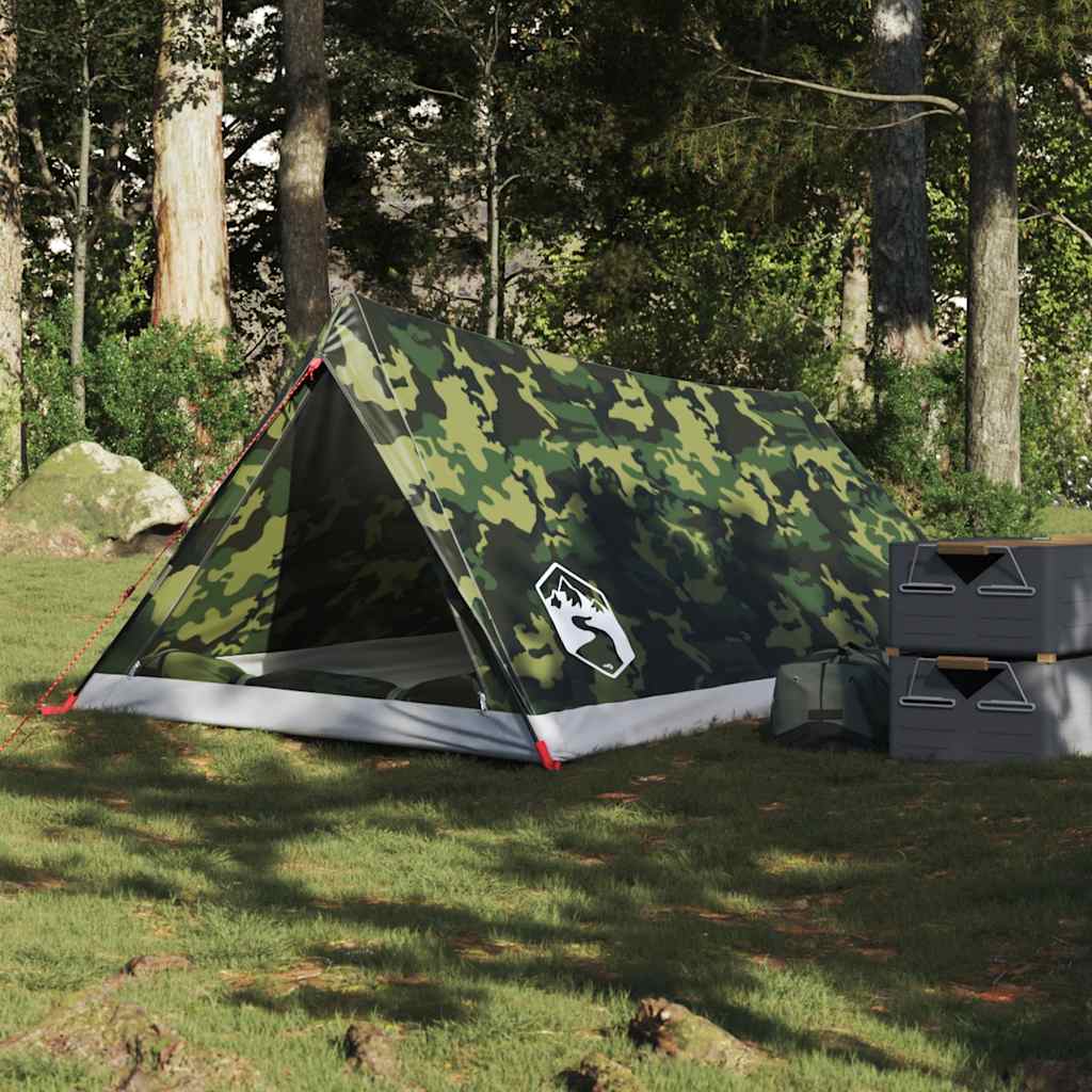 Vidaxl tent 2-persoons waterdichte camouflage