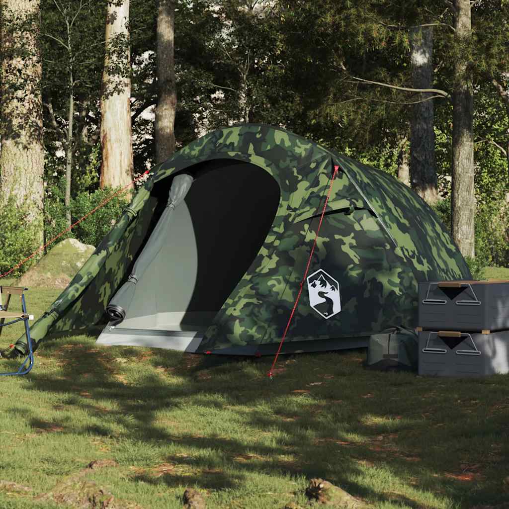 Vidaxl tunneltent 3-persoons waterdichte camouflage