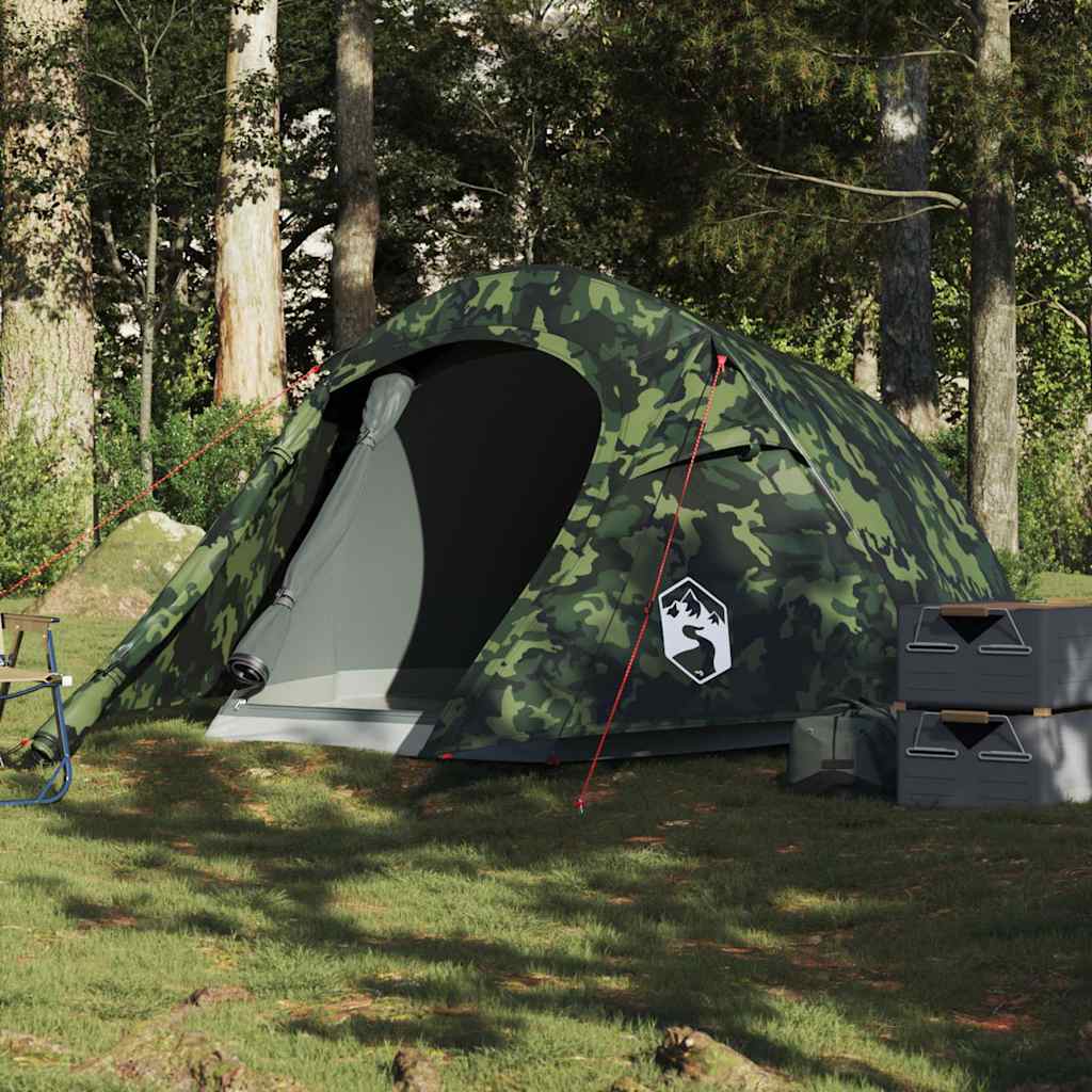 Vidaxl tunneltent 2-persoons waterdichte camouflage