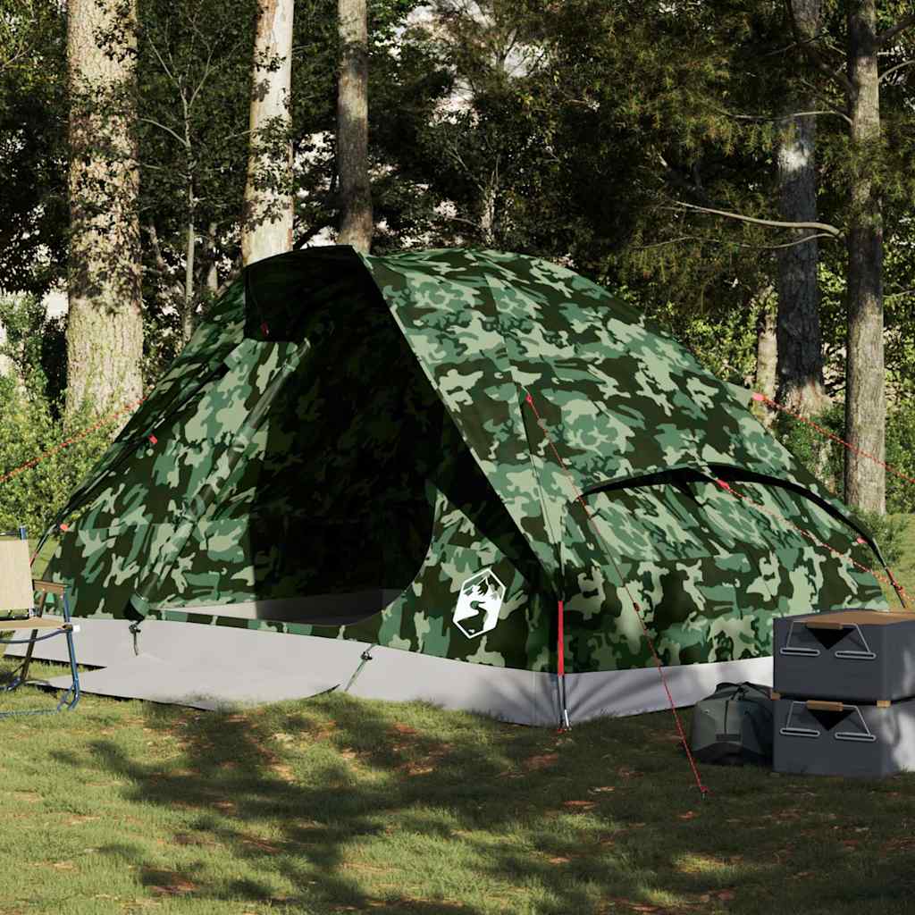 Vidaxl koepeltent 4-persoons waterdichte camouflage