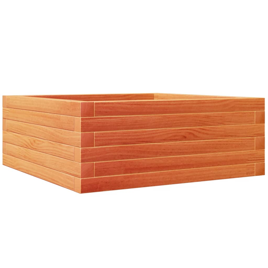 Vidaxl plantenbak 60x60x23 cm massief groenenhout wasbruin