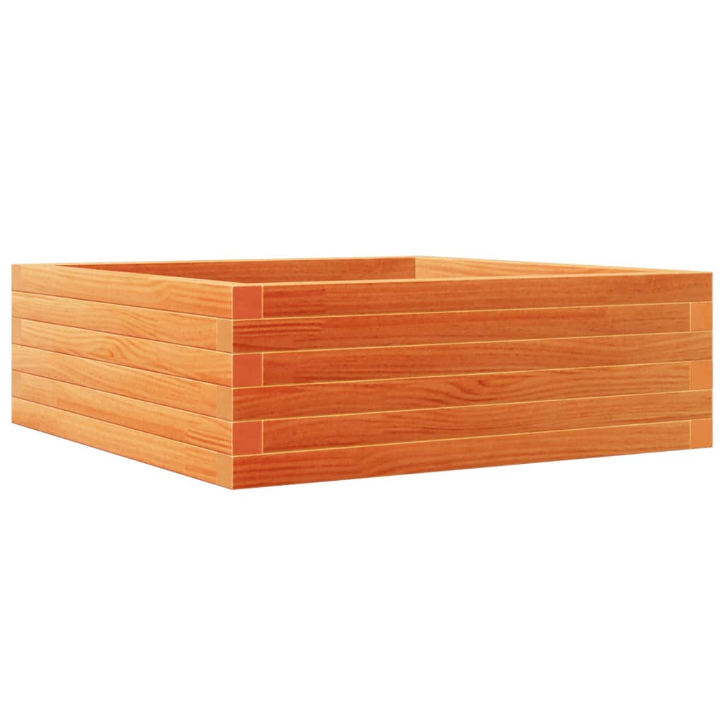 Vidaxl plantenbak 70x70x23 cm massief groenenhout wasbruin