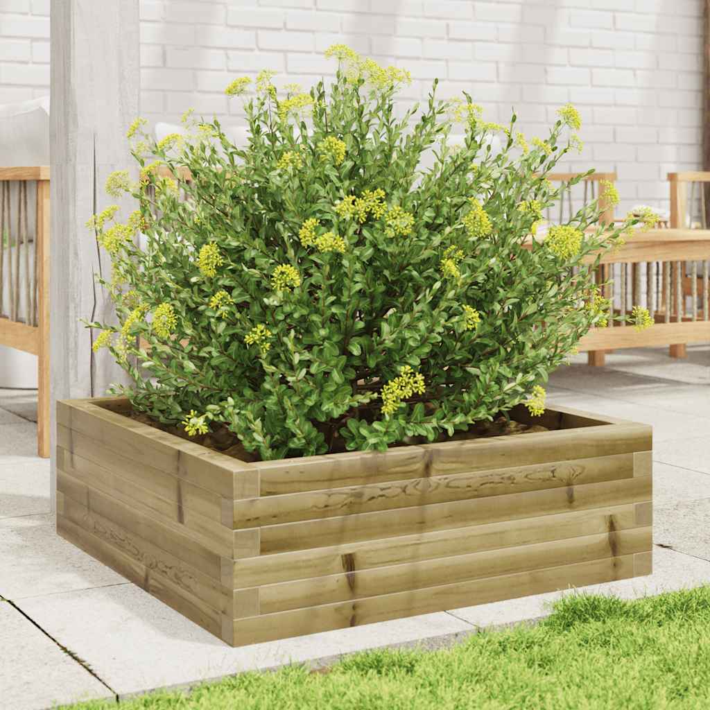Vidaxl plantenbak 70x70x23 cm geïmpregneerd groenhout