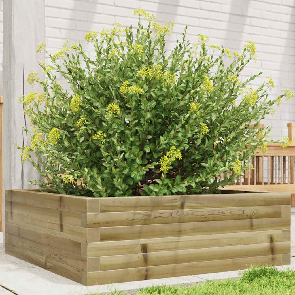 Vidaxl plantenbak 70x70x23 cm geïmpregneerd groenhout