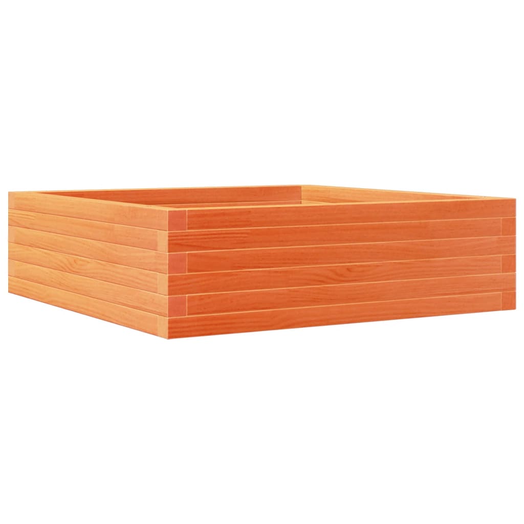 Vidaxl plantenbak 80x80x23 cm massief groenenhout wasbruin