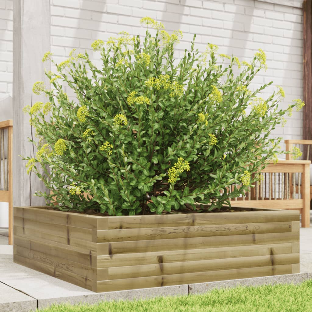 Vidaxl plantenbak 80x80x23 cm geïmpregneerd groenenhout