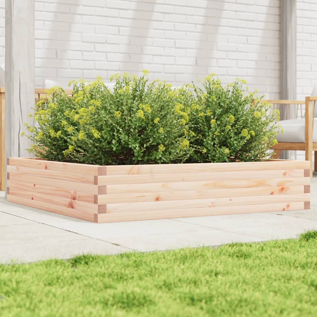 VidaXL Plantenbak 110x110x23 cm massief groenhout