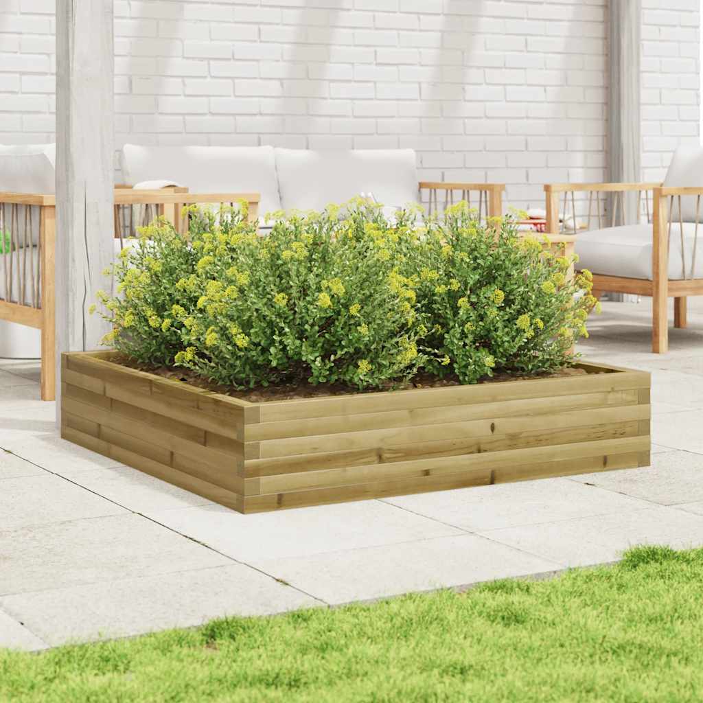 Vidaxl plantenbak 110x110x23 cm geïmpregneerd groenenhout
