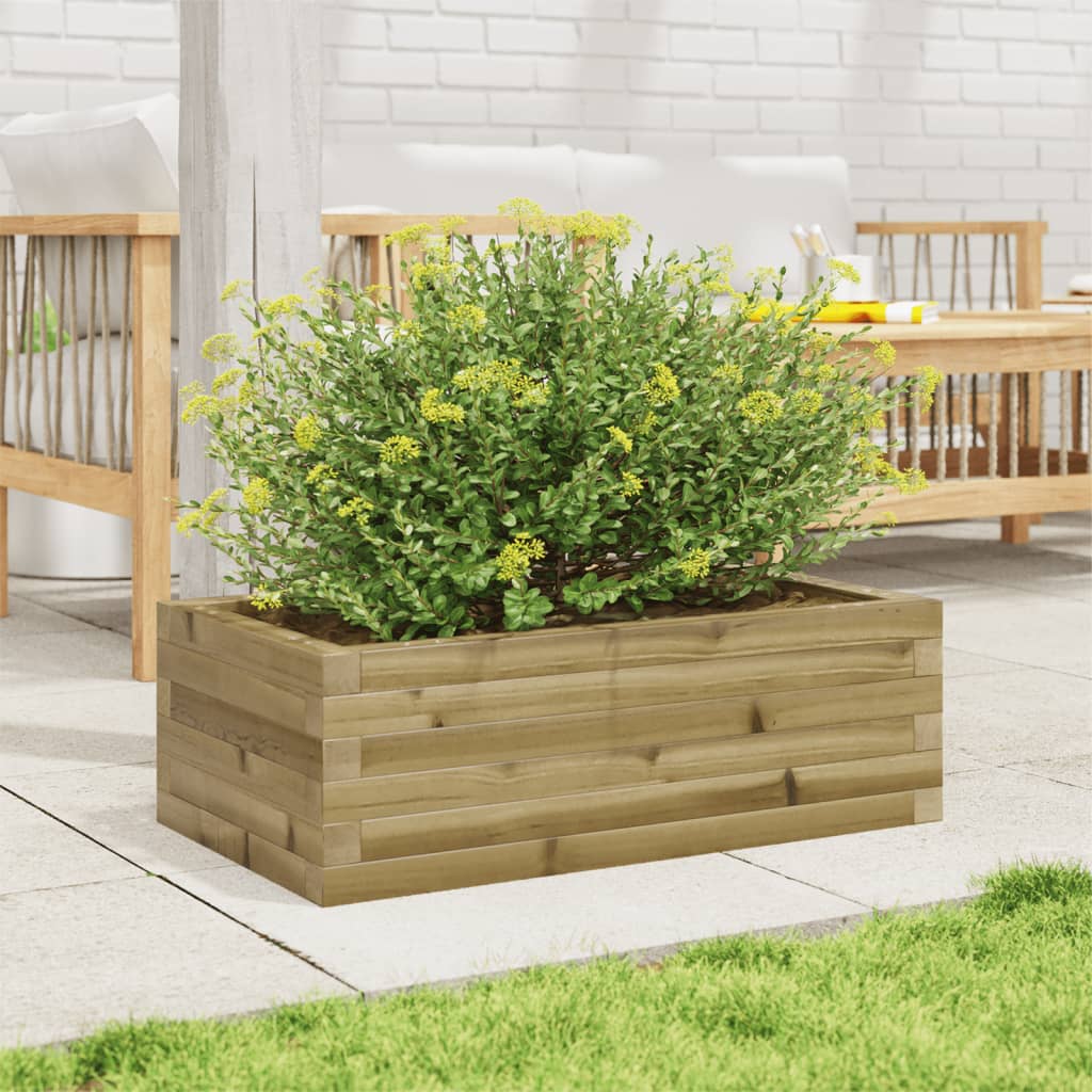 Vidaxl plantenbak 70x40x23 cm geïmpregneerd groenenhout