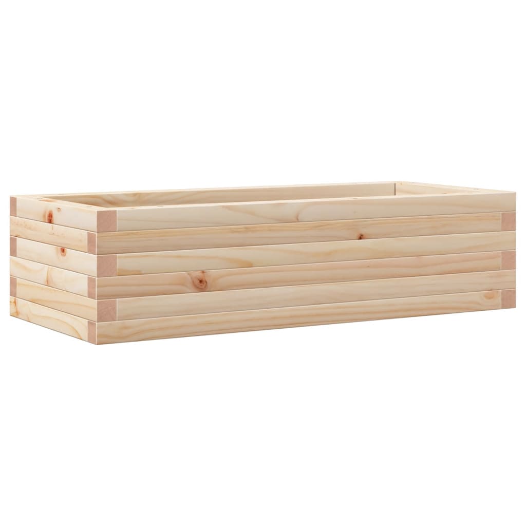 Vidaxl plantenbak 90x40x23 cm massief groenhout