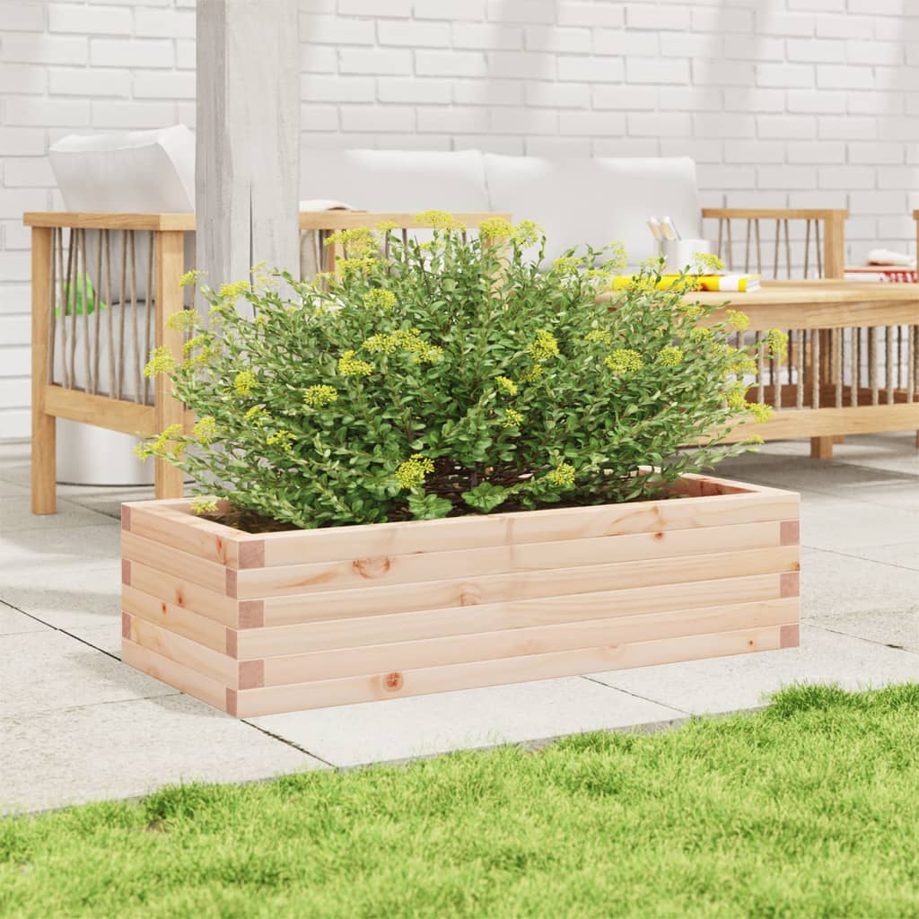 Vidaxl plantenbak 90x40x23 cm massief groenhout