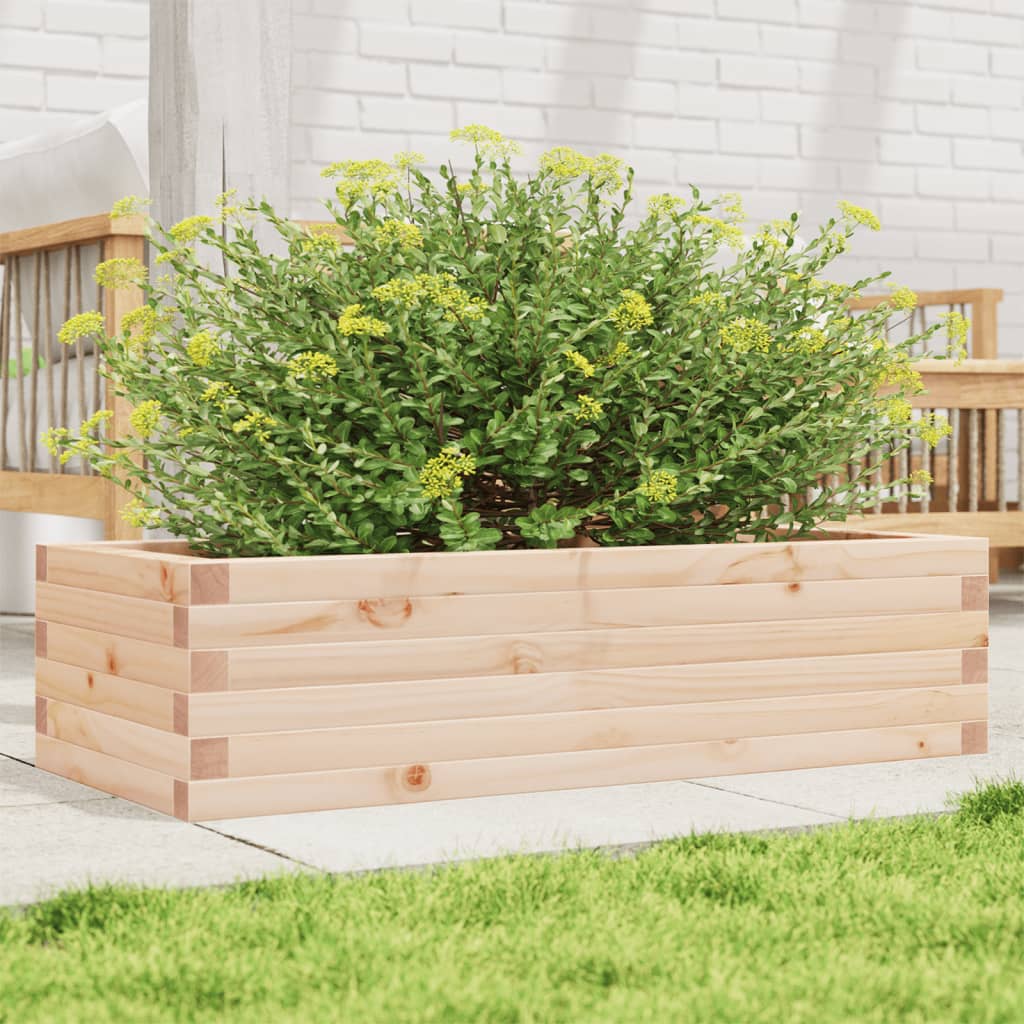 Vidaxl plantenbak 90x40x23 cm massief groenhout