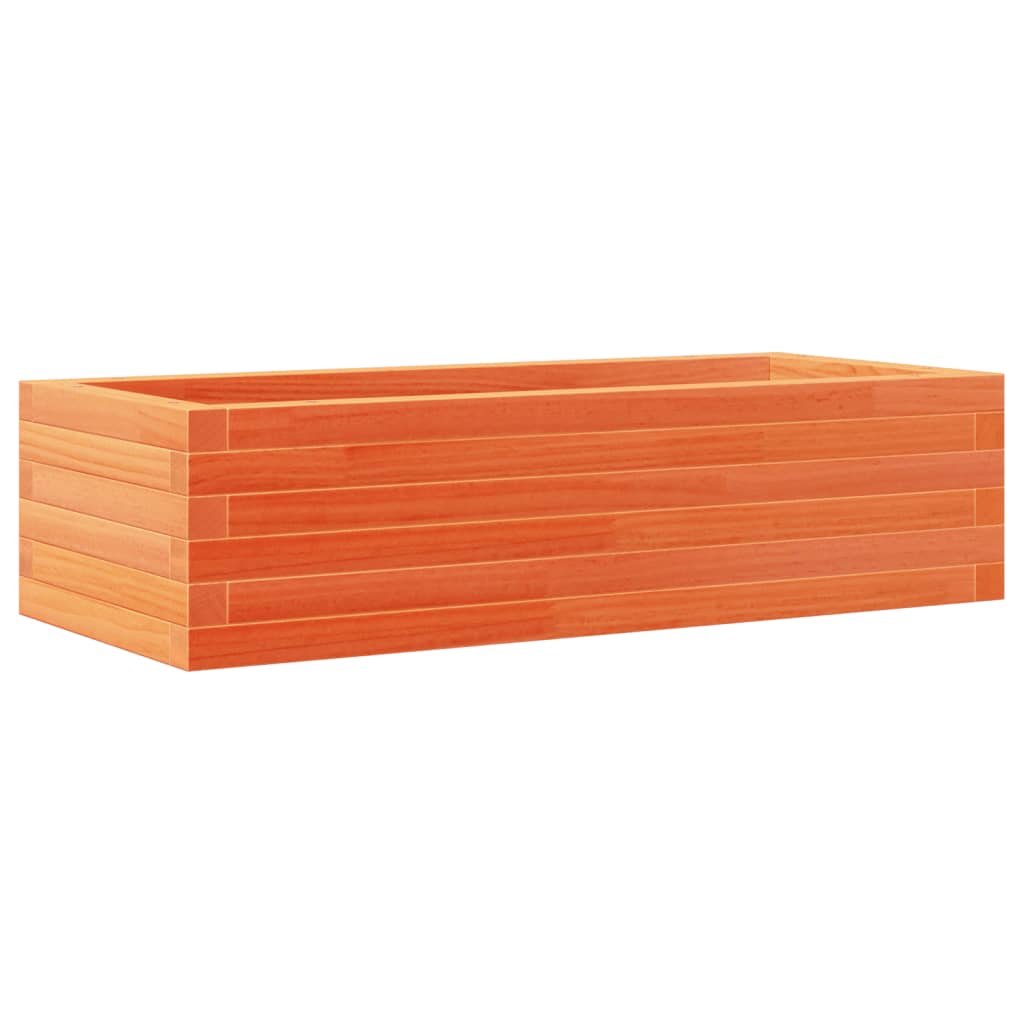 Vidaxl plantenbak 90x40x23 cm massief groenenhout wasbruin