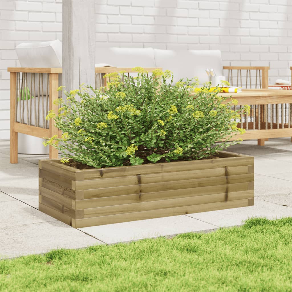 Vidaxl plantenbak 90x40x23 cm geïmpregneerd groenenhout