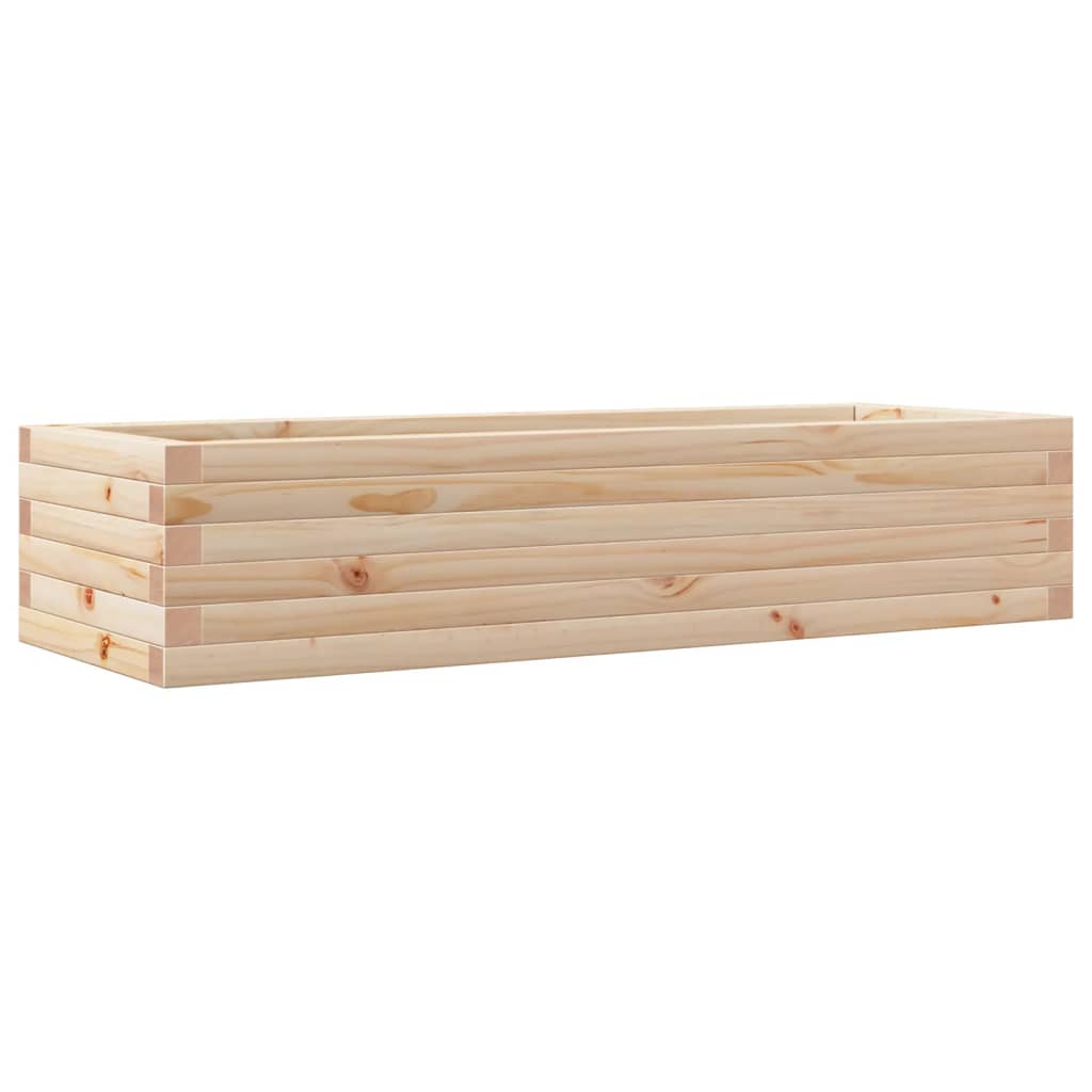 Vidaxl plantenbak 110x40x23 cm massief groenhout