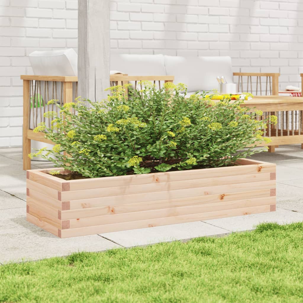 Vidaxl plantenbak 110x40x23 cm massief groenhout