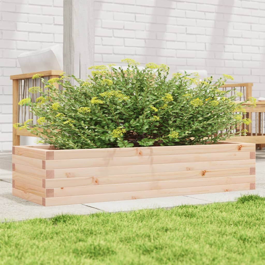 Vidaxl plantenbak 110x40x23 cm massief groenhout