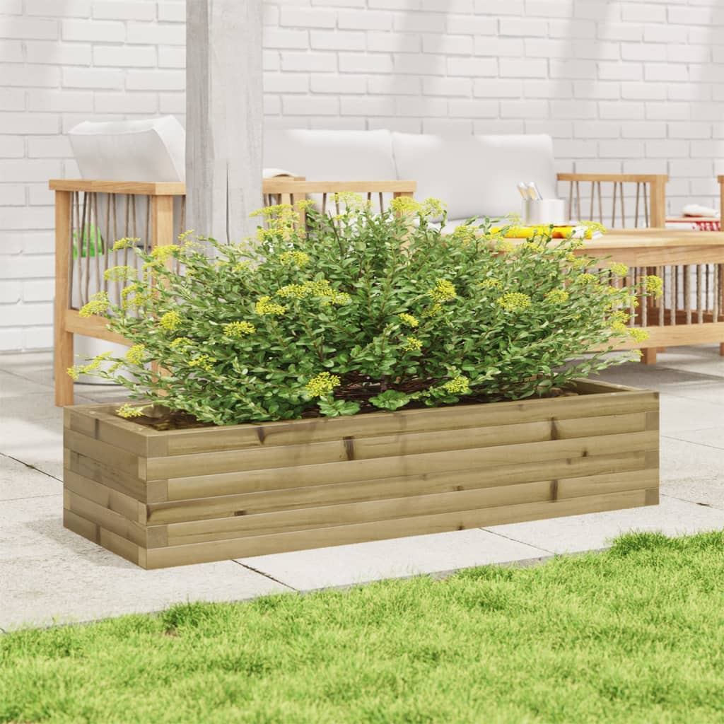 Vidaxl plantenbak 110x40x23 cm geïmpregneerd groenenhout